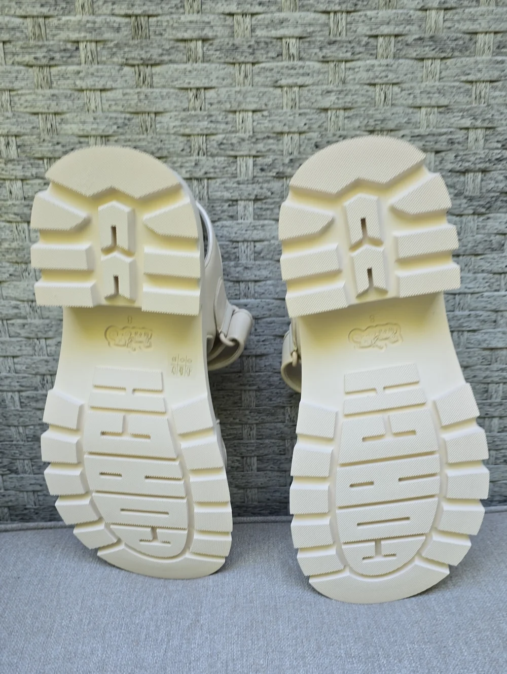 COACH Platform Chunky Sandals in Cream